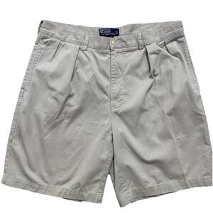 Polo Ralph Lauren Tyler Shorts Men’s 38 Beige Pleated Cotton Classic Chino Golf